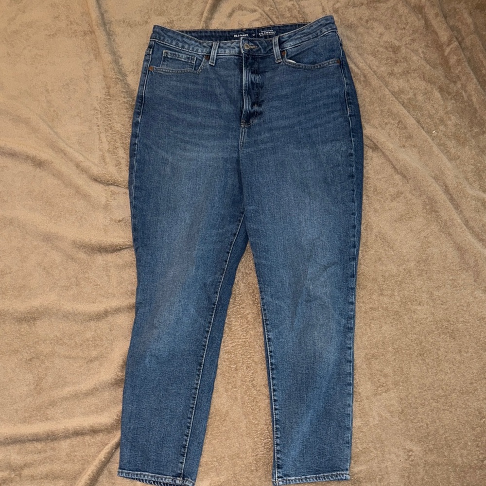 Old Navy Dark Blue Ankle Jeans